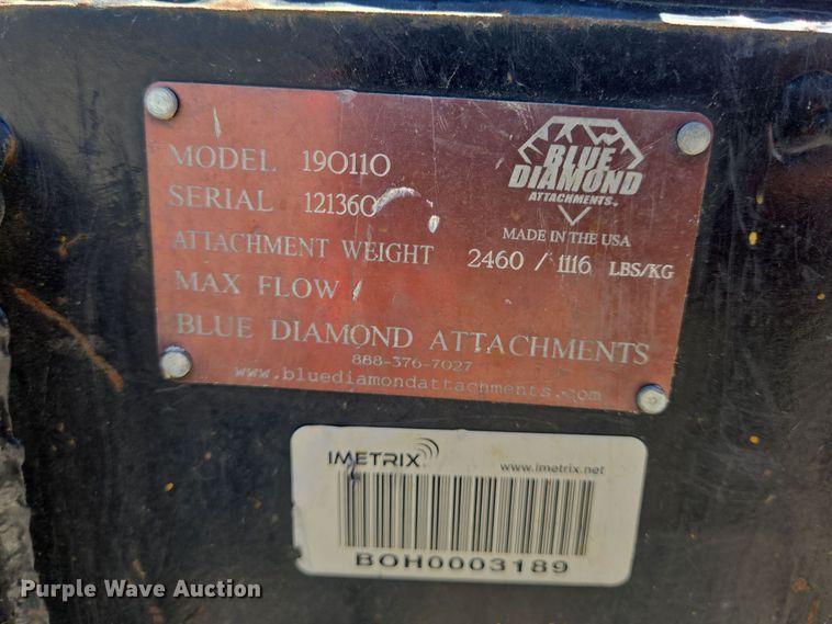 image for item DV1374 Blue Diamond 190110 skid steer mulcher