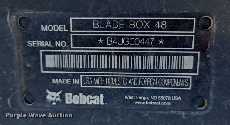 image for item DV1379 Bobcat Blade Box 48 box blade