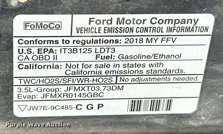 image for item DW5100 2018 Ford Explorer SUV