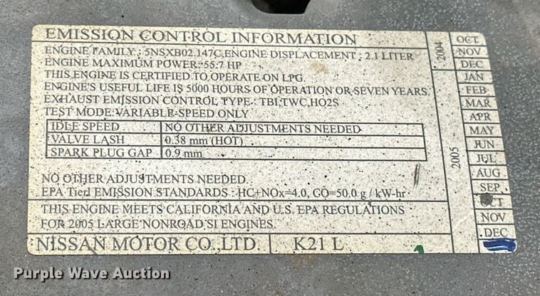 image for item DW5108 Mitsubishi FGC25N forklift