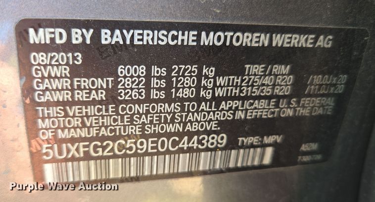 image for item DW8560 2014 BMW X6 SUV