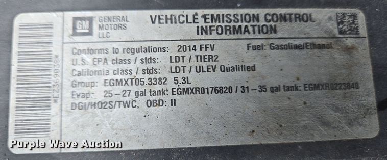 image for item EC4008 2014 Chevrolet Silverado 1500 pickup truck