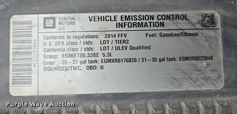 image for item EC4023 2014 Chevrolet Silverado 1500 utility bed pickup truck