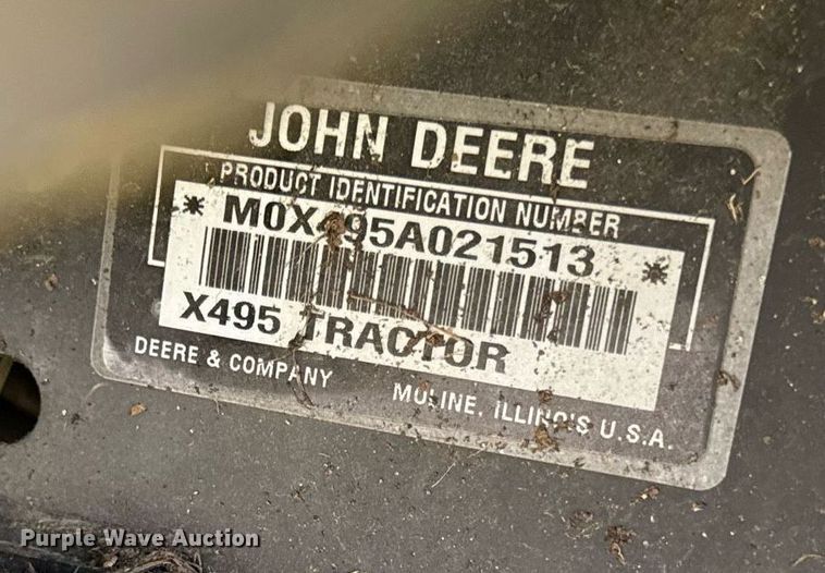image for item ED4095 John Deere X495 lawn mower