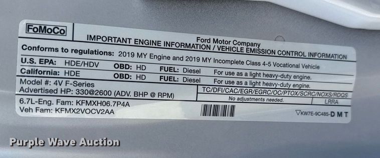 image for item EG2594 2019 Ford F550 Super Duty Crew Cab flatbed truck