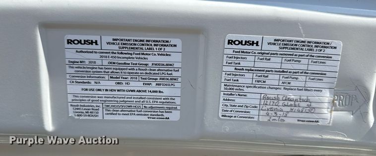 image for item EG2597 2018 Ford E450 Super Duty refrigerated truck