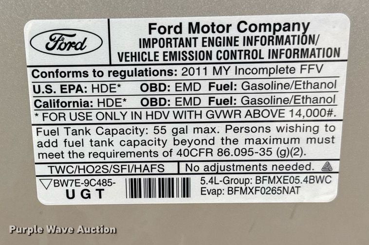 image for item EG2642 2011 Ford E450 Super Duty box truck