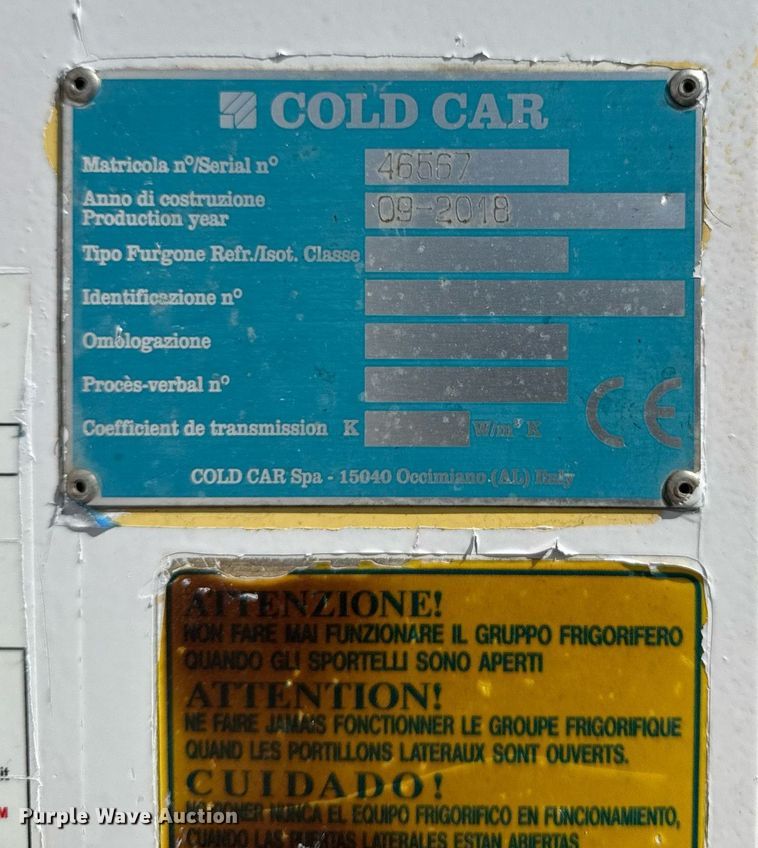 image for item EG2645 2018 Ford E450 Super Duty refrigerated truck