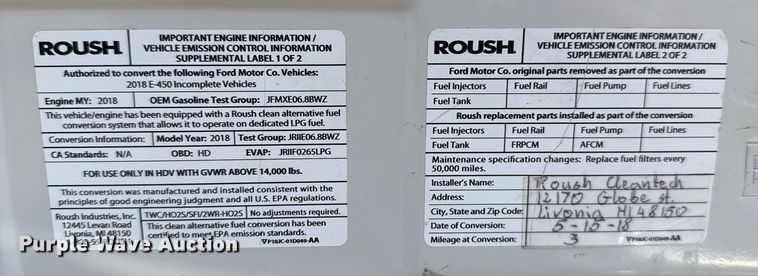 image for item EG2645 2018 Ford E450 Super Duty refrigerated truck