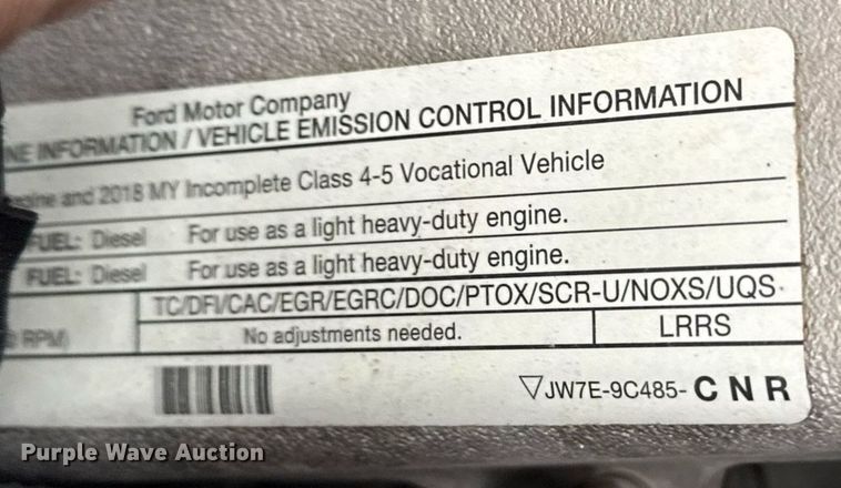 image for item EG5682 2018 Ford F550 Super Duty truck cab and chassis