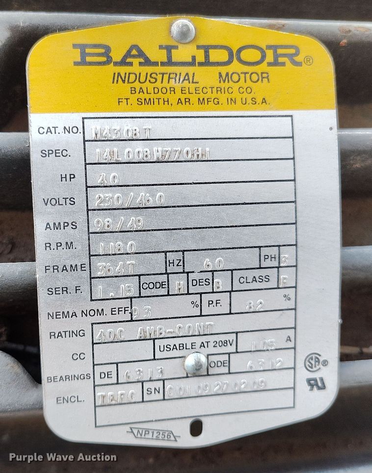 image for item EH0221 Baldor M4308T electric motor