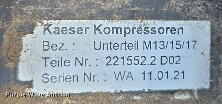 image for item EH8840 2021 Sigma Kaeser M17A Mobilair air compressor