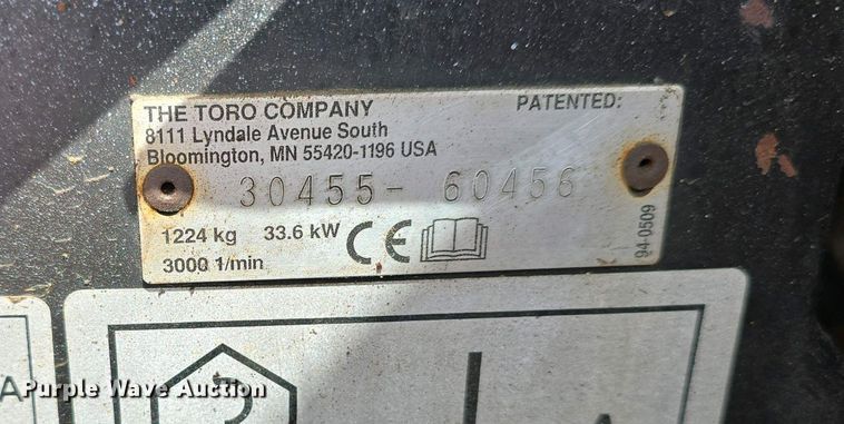 image for item EH8860 Toro Groundsmaster 455-D lawn mower