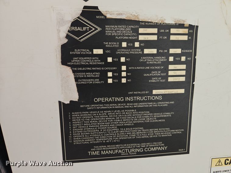 image for item EI8882 2012 Ford F450 Super Duty bucket truck