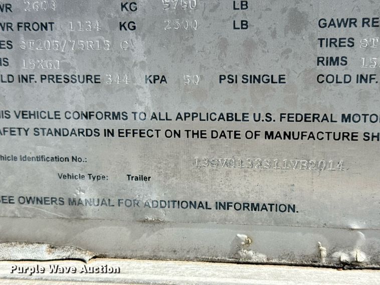 image for item EJ3517 2001 Sundowner enclosed cargo trailer