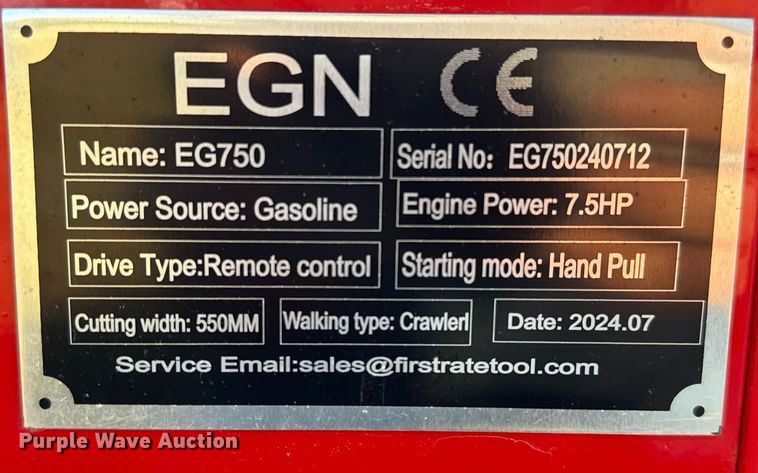 image for item EJ3557 2024 EGN EG750 remote controlled lawn mower
