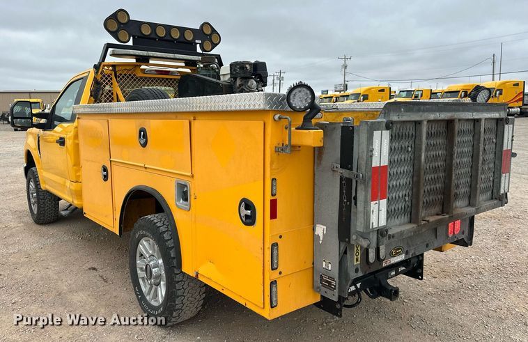 image for item EJ8454 2019 Ford F350 Super Duty XL utility bed pickup truck