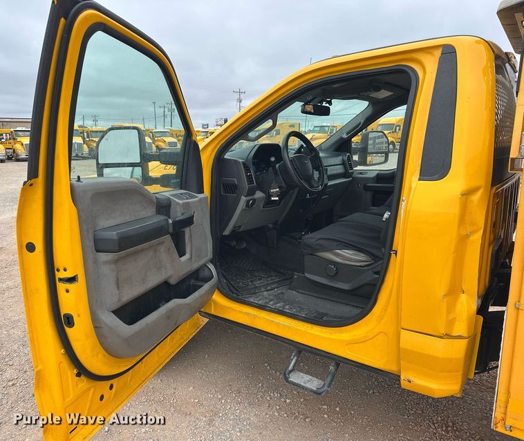 image for item EJ8454 2019 Ford F350 Super Duty XL utility bed pickup truck