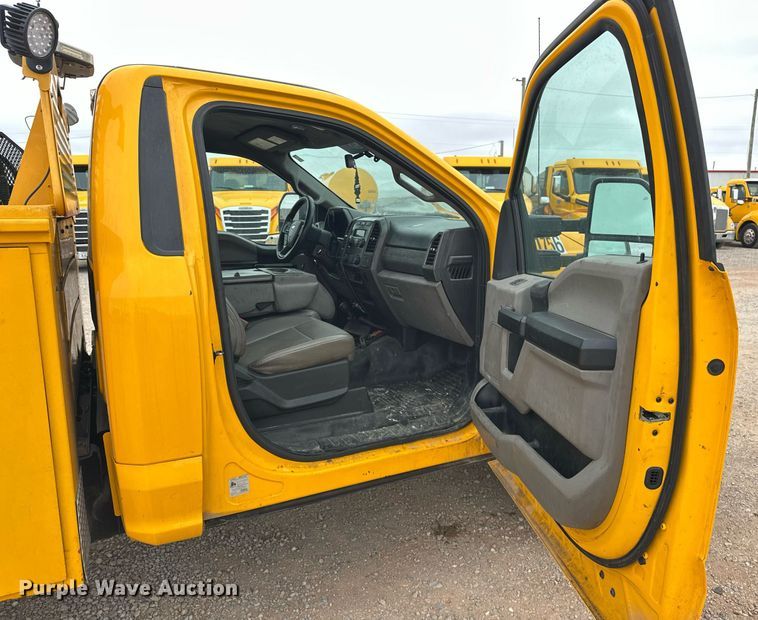 image for item EJ8456 2017 Ford F350 Super Duty XL utility bed pickup truck