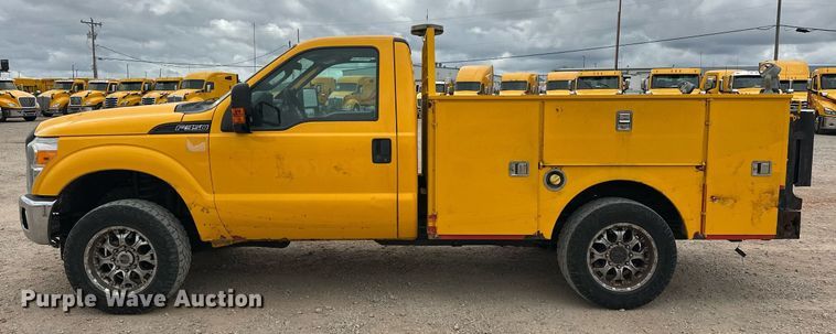 image for item EJ8460 2015 Ford F350 Super Duty XL utility bed pickup truck