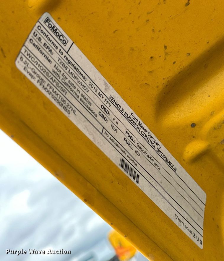 image for item EJ8460 2015 Ford F350 Super Duty XL utility bed pickup truck