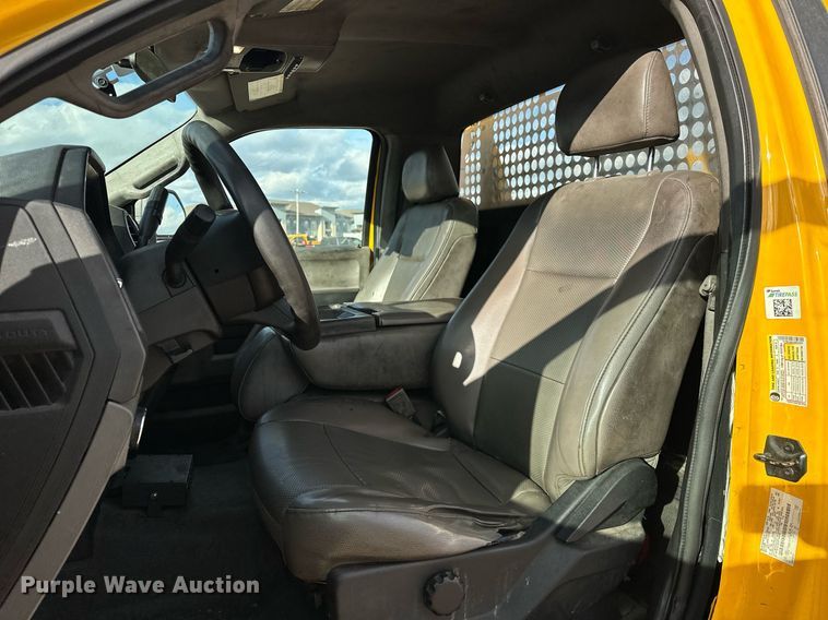 image for item EJ8476 2018 Ford F350 Super Duty XL utility bed pickup truck