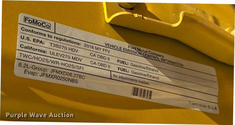 image for item EJ8476 2018 Ford F350 Super Duty XL utility bed pickup truck