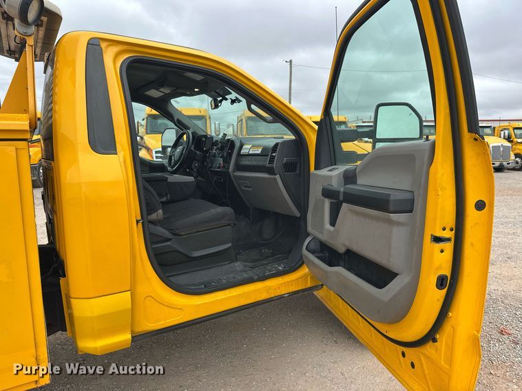 image for item EJ8479 2019 Ford F350 Super Duty XL utility bed pickup truck