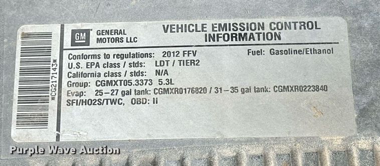 image for item EJ8508 2012 GMC Sierra 1500 Crew Cab pickup truck