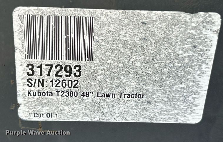 image for item EK2757 Kubota T2380 lawn mower