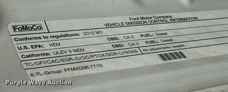 image for item EK2785 2015 Ford F350 Super Duty Lariat Crew Cab pickup truck