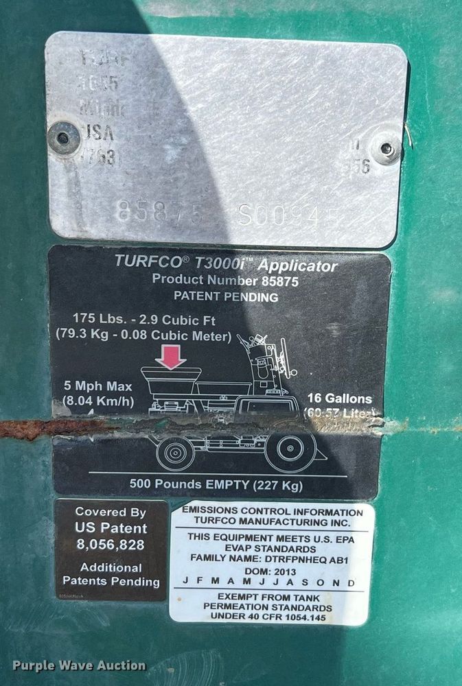 image for item EL5546 TURFCO T3000I applicator