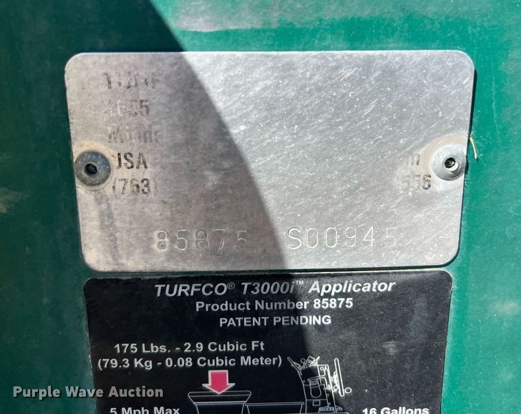 image for item EL5546 TURFCO T3000I applicator