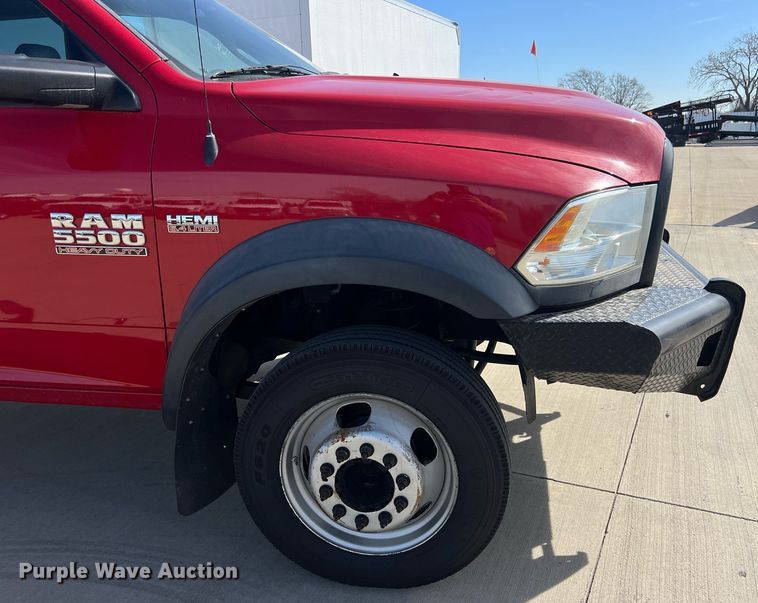 image for item EL5701 2015 Dodge Ram 5500 Crew Cab flatbed truck