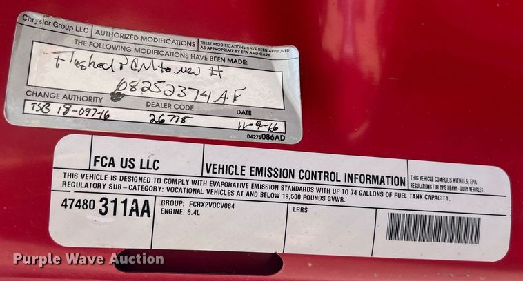 image for item EL5701 2015 Dodge Ram 5500 Crew Cab flatbed truck