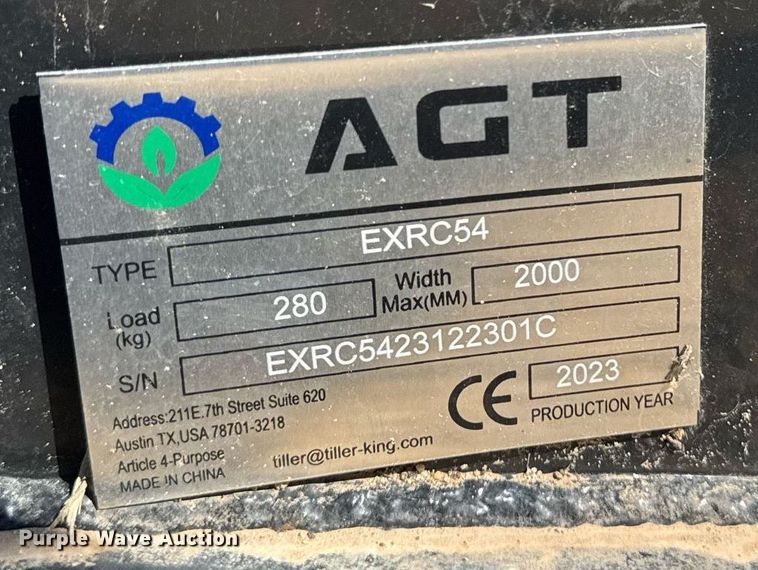 image for item EM3665 2023 AGT EXRC54 excavator rotary mower