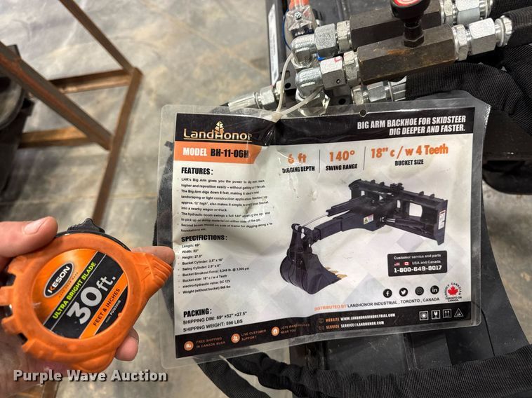 image for item EM3693 2024 Landhonor BH-11-06H skid steer backhoe