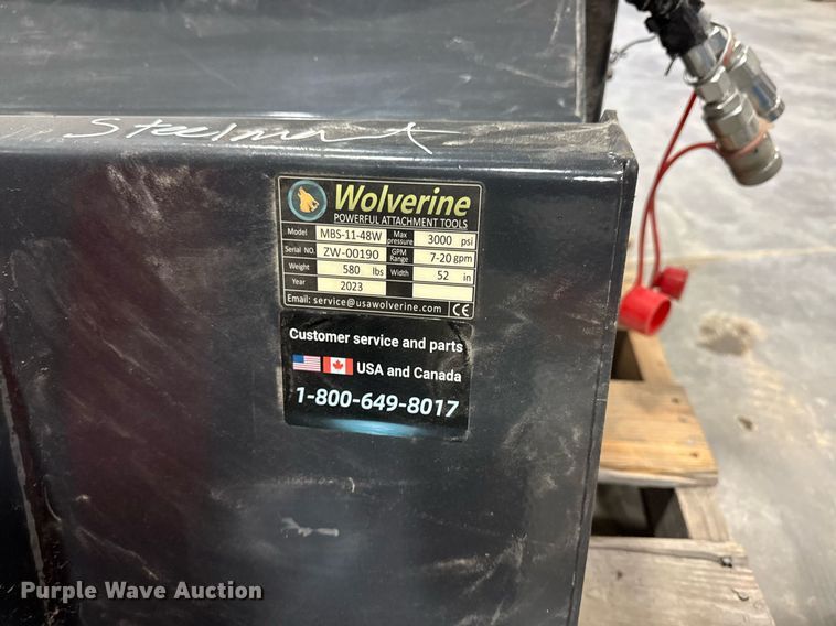 image for item EM3698 2023 Wolverine MBS-11-48W compact utility loader sweeper