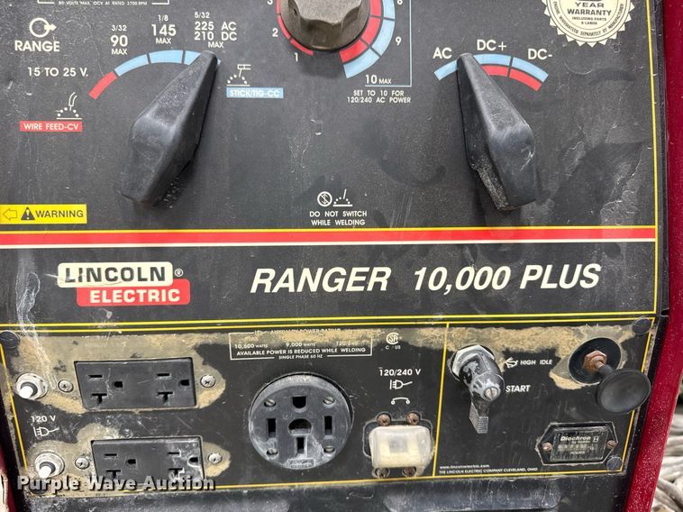 image for item EM3707 Lincoln Electric Ranger 10,000 plus welder/generator