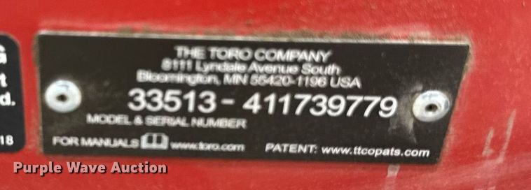 image for item EM3708 2022 Toro 33513 dethatcher