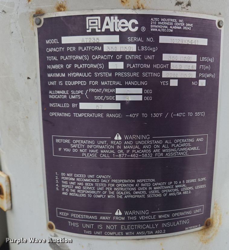 image for item EM6007 2012 Ford F450 Super Duty XL bucket truck