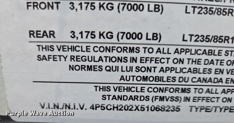 image for item EN8820 2005 PJ equipment trailer