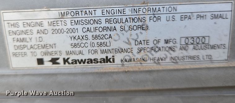 image for item EN8848 1991 John Deere F725 lawn mower