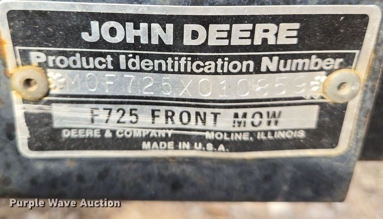 image for item EN8848 1991 John Deere F725 lawn mower