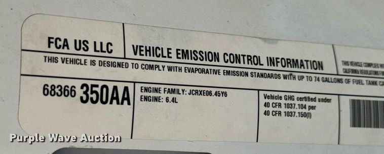 image for item EQ1240 2018 Dodge Ram 5500HD truck cab and chassis