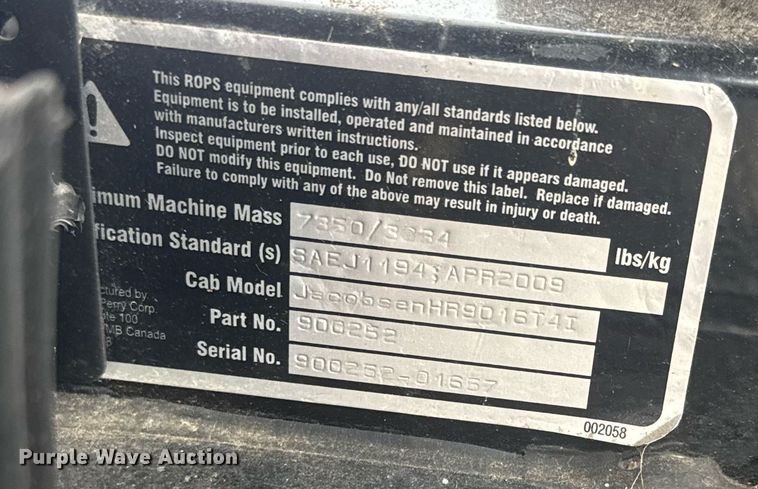 image for item EQ1249 Jacobsen HR9016T lawn mower