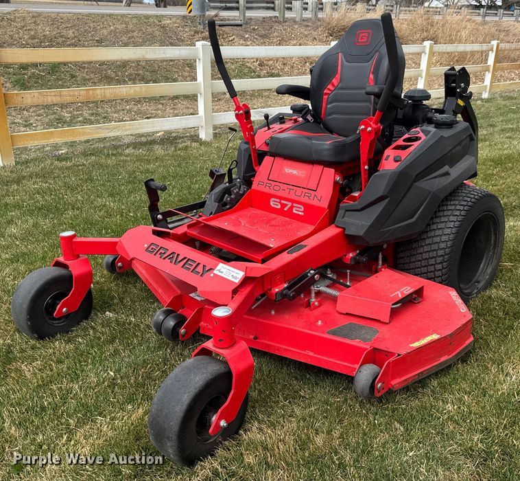 image for item EQ1268 Gravely Pro-Turn 672 ZTR lawn mower