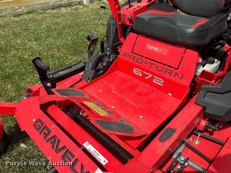 image for item EQ1268 Gravely Pro-Turn 672 ZTR lawn mower