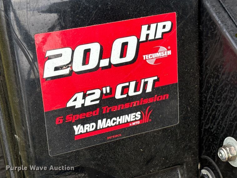 image for item EQ1271 Yard Machines 13A7660G752 lawn mower