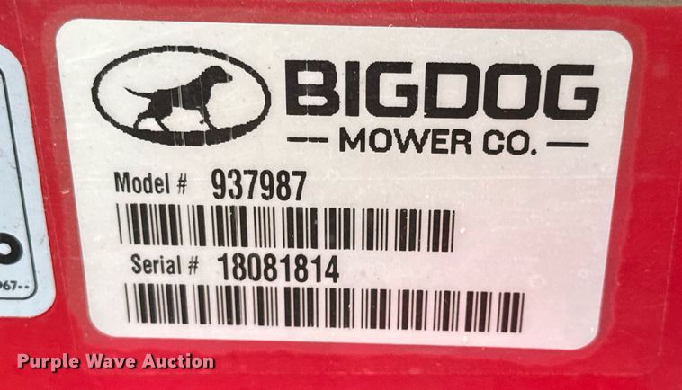 image for item EQ1274 2018 Big Dog Alpha MP ZTR lawn mower